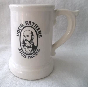 Schöne, "Deines Vaters Schnurrbart" Tasse / Stein Style. Logo auf beiden Seiten 5 1/4 Zoll - Bild 1 von 5