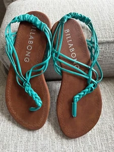Sandalias Billabong Turquesa Trenzado Tirantes Mujer 6.5M - Imagen 1 de 5