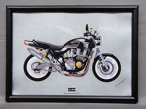 [illustration] KAWASAKI ZEPHYR1100 illustration with frame Japan ZEPHYR - Picture 1 of 1