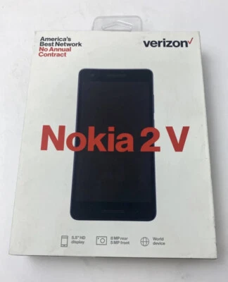 Nokia TA-1136 2 V 8GB Blue, Silver Verizon Factory Sealed 5.5” HD Display - Image 1 of 4