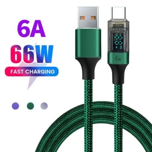 Digital Display 6A USB C Cable for Xiaomi/Samsung/OPPO Laptop - Picture 1 of 11