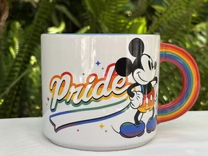 2024 Disney Pride Collection Disneyland Mickey Mouse Pride Rainbow Mug 17 oz NIB - Picture 1 of 11