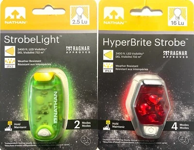 Nathan Hyperbrite / Strobelight Clip Weather Resistant Cycling & Running Light  - Image 1 of 4