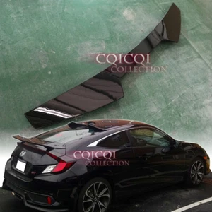 Painted Gloss Black roof spoiler for HONDA 17~20 CIVIC coupe LX EX-L EX-T Si ◎ - Foto 1 di 4