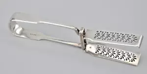 Heraldic Sterling Asparagus Tongs circa 1839-1840 - Picture 1 of 8