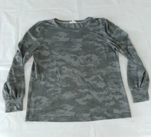 Damen T-Shirt Jane And Delancey Gr.L Langarm Camouflage Print Grau 12414 - Bild 1 von 12