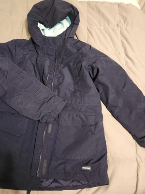 Niños Impermeable Lands End Squall Aislado Capucha Chaqueta Grow-a-Longs M 10/12 Azul Foto 1 de 4