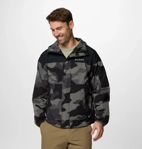 Columbia Challenger II Novelty Men Hooded Lightweight Camo Windbreaker size S - Picture 1 of 4