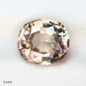 2.41 Ct IF Oval 7.6 x 6.6 MM 100% Natural Brownish Yellow Madagascar Zircon - Foto 1 di 5