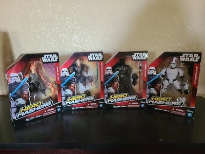 Disney Star Wars Hero Mashers Lot Of  4  Vader, Skywalker, Stormtroopers, Binks - Image 1 of 4