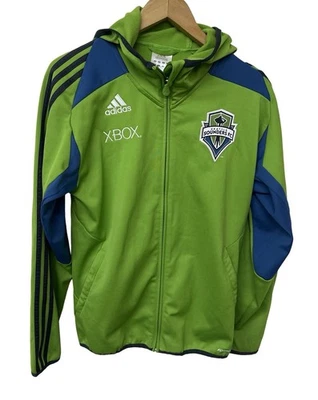 Seattle Sounders Men’s Adidas Training  Soccer Jacket 2010-2011 Green Size Small - Image 1 of 4