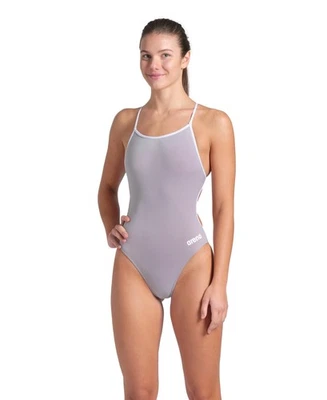 ARENA Women's Solid Team MaxLife Sports Swimsuit Lace Back One Piece Racing Foto 1 de 4