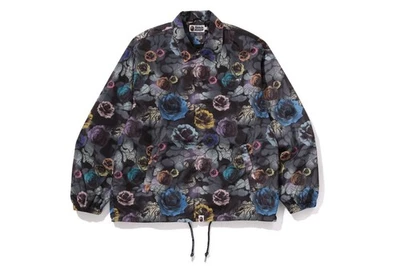 A BATHING APE Men's 2XL FLORAL CAMO BATHING APE LOGO NYLON COACH JACKET NWT - Image 1 of 4