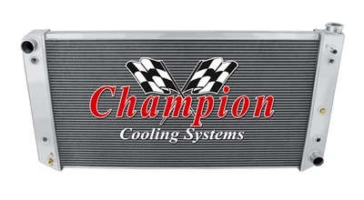 Radiador ER 3 filas, enfriador de aceite motor, ventiladores de 16", cubierta-1992 1993 GMC K2500 motor diésel Foto 1 de 4