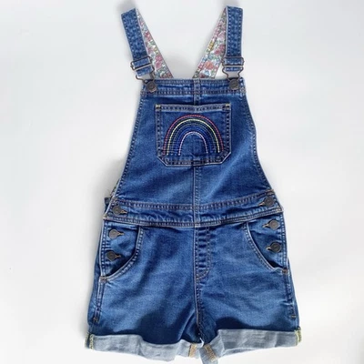Boden девочек радуга вышитая джинсовая ткань шорты комбинезон 8-9 лет - Изображение 1 из 4