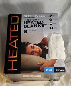 Biddeford Sleep Well Heated Blanket Queen Microplush Dual Digital Controllers - Picture 1 of 7