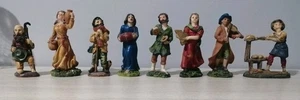 8 Personaggi Presepe In Resina - Foto 1 di 3