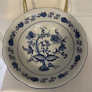 Cuenco con patrón de cebolla azul de Polonia. "10""" - Imagen 1 de 16
