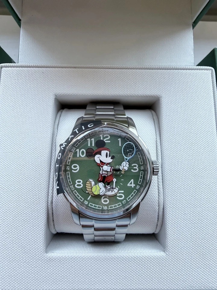 Новый в коробке Disney Fossil ограниченного тиража Микки Маус автоматический, из нержавеющей стали часы - Изображение 1 из 4