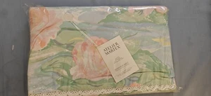 Martex Water Lilies Claude Monet Vintage QUEEN Flat Sheet New Old Stock - Picture 1 of 8