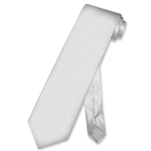 Biagio 100% SILK NeckTie EXTRA LONG Solid SILVER GREY Color Mens XL Neck Tie - Picture 1 of 2