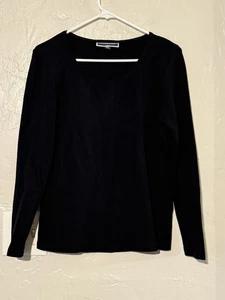 Karen Scott Small Long Sleeve Round Neck Shirt 100% Cotton - Picture 1 of 4