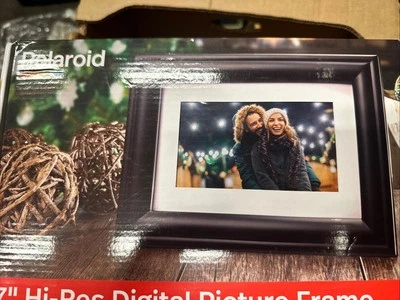 ⚡️Polaroid 7" Digital Picture Frame - Black Wood Finish + Mat - Image 1 of 2