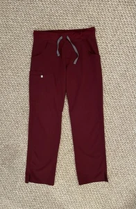 FIGS Scrub Pants Womens Small Kade Burgundy Red Wine T21004 - Picture 1 of 8