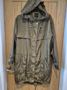 New Look Khaki Green Thin Coat - Size 10 - summer festival - Picture 1 of 7