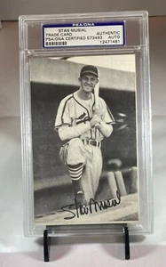 Stan Musial handsignierte Trade Card, 3,5x5,5, PSA/DNA Certified Authentic (SM49) - Bild 1 von 2