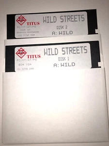 Vintage Wild Street PC DOS EGA VGA 1990 Diskette Computer Videospiel, 5,25" - Bild 1 von 2