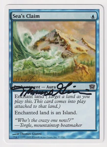 Signed Sea's Claim LP 9th Edition Ninth Artist Thomas Gianni 2005 WOTC MTG Magic - Picture 1 of 2
