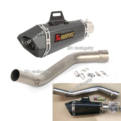 Slip On For Kawasaki Ninja ZX10R 2008-2020 Mid Exhaust Link Pipe + 51mm Muffler - Изображение 1 из 4