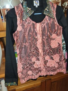 WESTERN PLEASURE SHOW SHIRT VEST JACKET HORSEMANSHIP SHOWMANSHIP HORSE HOBBY - Picture 1 of 5
