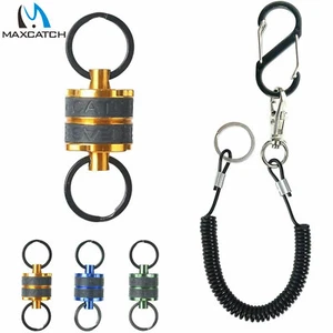 Maxcatch magnetischer Fliegenfischernetz Entriegelungshalter mit Karabinerclip und Schlüsselband - Bild 1 von 16