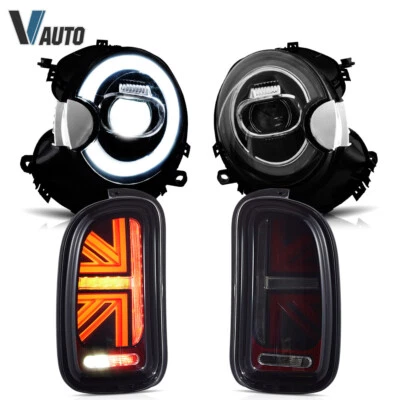 VLAND Smoked LED Tail Lights +Headlights For 2007-2015 Mini Cooper Clubman R55 - Image 1 of 4