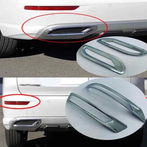 Rear Bumper Fog Light Cover Chrome Trim Frame Fits Mitsubishi Outlander 2022-24 - Picture 1 of 12