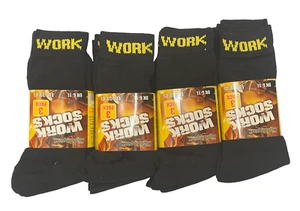 12 Pairs Mens Ultimate Work Boot Socks Size 6-11 Cushion Sole Reinforced Toe - Picture 1 of 3