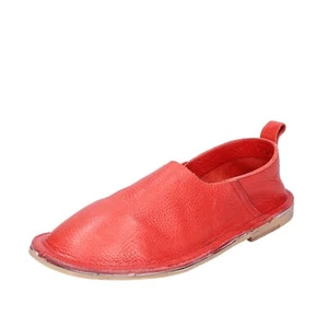 zapatos mujer MOMA mocasines rojo cuero SLIP ON VINTAGE EX758 - Imagen 1 de 5