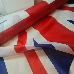 KINGS INCORONATION UNION JACK Bandiera Materiale Bunting Artigianale 112x150cm Tessuto - Foto 1 di 2