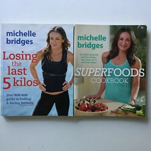2 x Michelle Bridges Books - Losing The Last 5 Kilos - Superfoods Cookbook PB - Picture 1 of 6