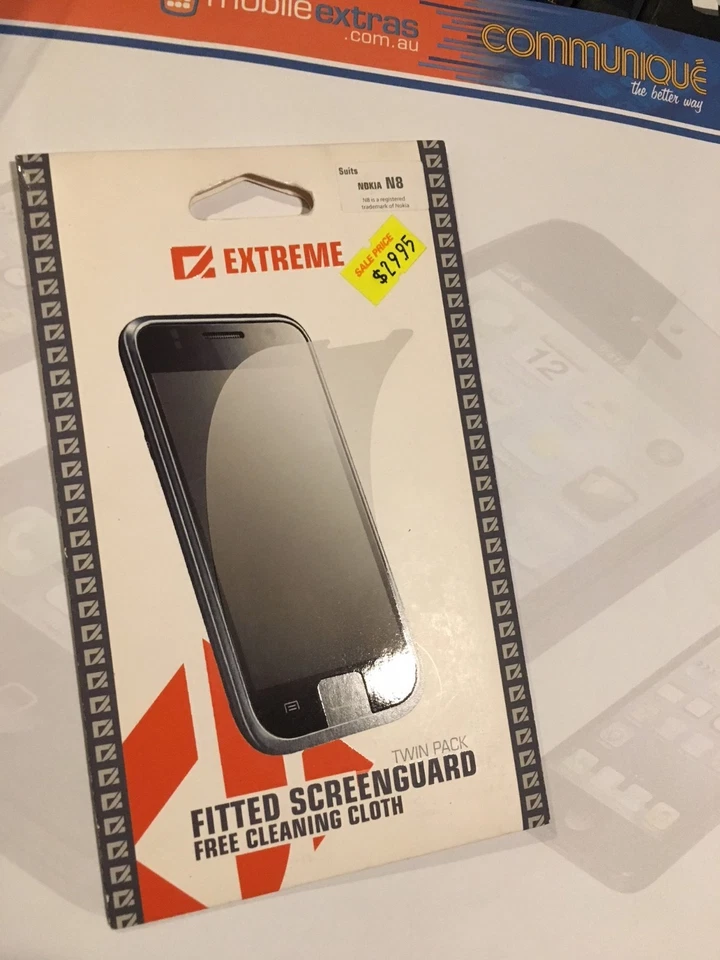 Screen Guard Protector - Clear Twin Pack for Nokia N8 XSG-NN8 Brand New & Sealed - Image 1 of 2