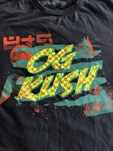 8+9 CLOTHING OG Kush T-Shirt MEDIUM GRAY EXCELLENT 80’s LOGO STYLE VINTAGE - Picture 1 of 3