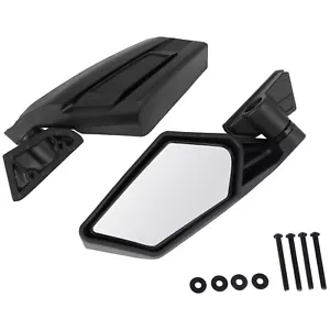 Pair UTV Rearview Side Racing Mirrors Black For Can-Am Maverick X3 Max Turbo - Picture 1 of 5