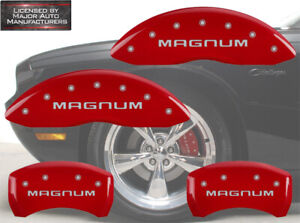 2005-2008 Dodge "Magnum" R/T Front + Rear Red MGP Brake Disc Caliper Cover