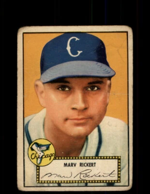 1952 MARV RICKERT TOPPS #50 WHITE SOX GD *9412 - Image 1 of 2