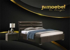 Bett Design 2x Nachttisch 3 tlg. Schlafzimmer Set Möbel Modern Luxus Betten Neu - Foto 1 di 12
