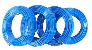 4 - 100 FT 1/4" NPT Fitting Air Compressor PU Hose Roofing Framing Carpentry - Picture 1 of 5