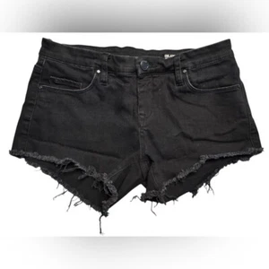 Blank NYC Little Queenie Black Denim Frayed Short Womens 26 - Picture 1 of 6