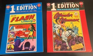 Lot of 2 *Nicer* FAMOUS 1st/TREASURY EDITIONS! Wonder Woman 1 + Flash 1 (VF) - Picture 1 of 10